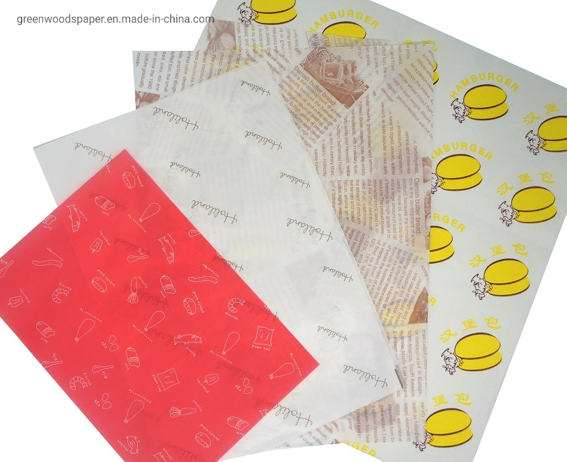 Food Wrapping Paper for Humbuger, Fired Chicken, Chips, and Others