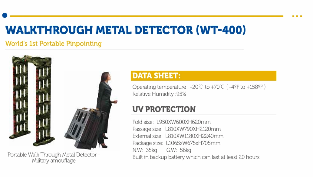 Body Detector About Wt900 Is Harmless for Person and Others