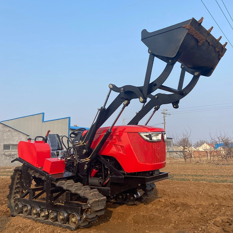 Remote Control Mini Crawler Tractor Multifunction 25HP Trenching Rotary Tillage Filling Hoeing Earth Moving &amp; Others