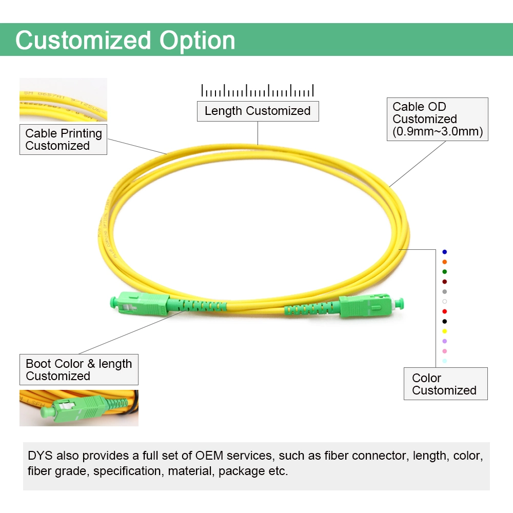 Blue, Green, Grey or Others Om3 Optical Fiber Patch Cord