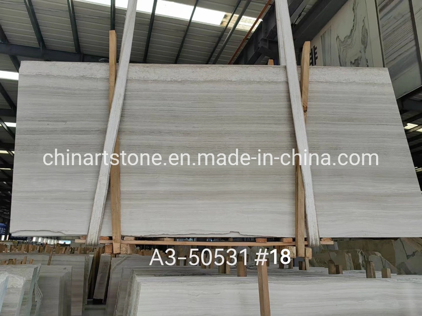 High Quality Wooden White Marble Slab for Wall Flooring Countertops or Others