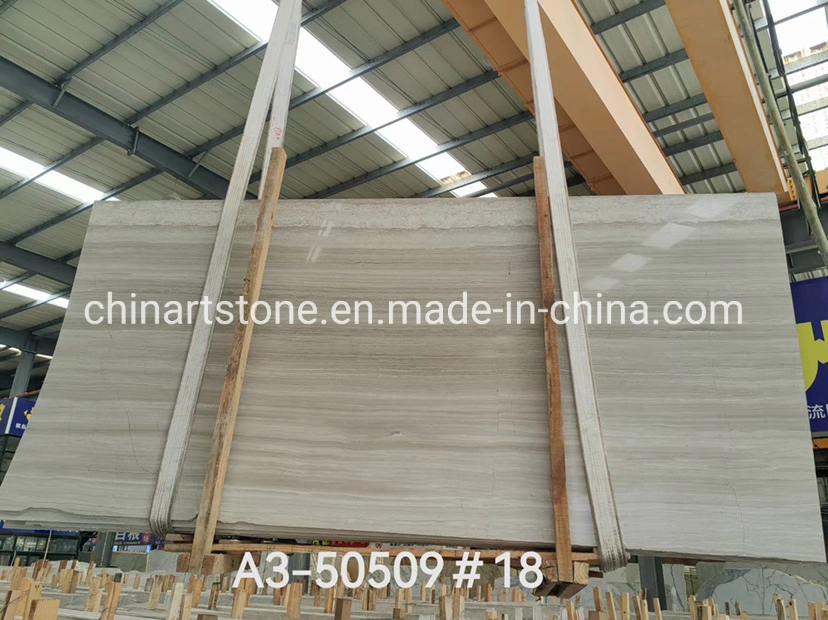 High Quality Wooden White Marble Slab for Wall Flooring Countertops or Others