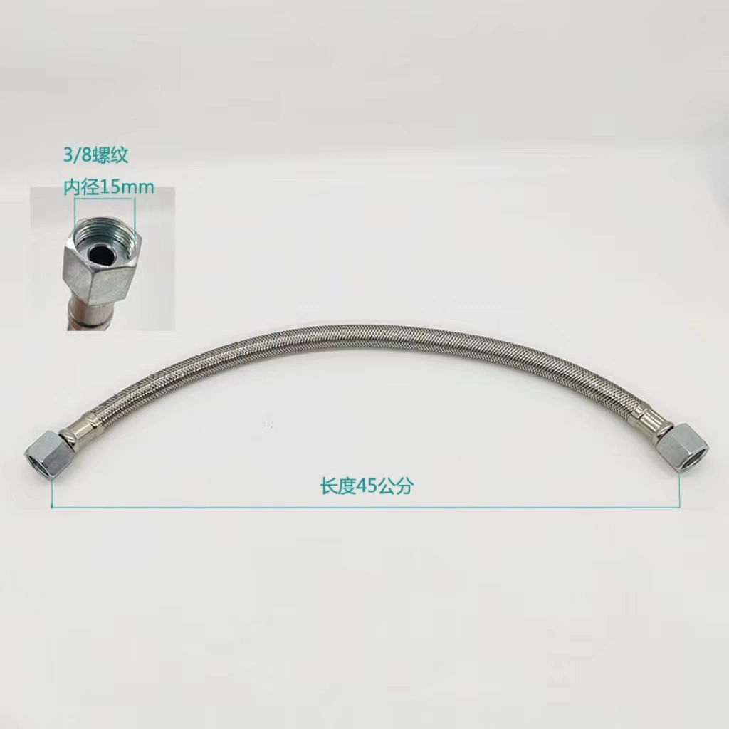 3/8 And14*1.5 Steel Pipe for Air Compressor with Stainless Steel Bellows Connecting Pipe Steel Wire Hose