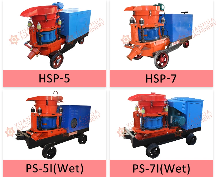 Hot Sale Low Price Wet and Dry Air Motor Shotcrete Machine for Mining Tunnel Railway Swimming Pool